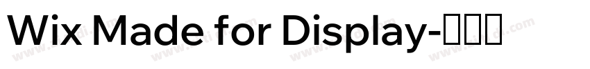 Wix Made for Display字体转换 Wix Made for Display字体转换